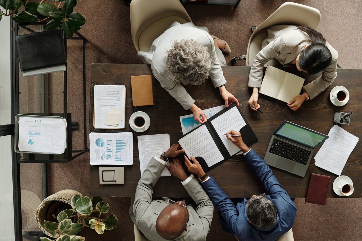 Professional team collaboration meeting
